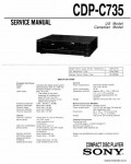 Сервисная инструкция SONY CDP-C735
