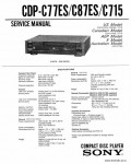Сервисная инструкция SONY CDP-C77ES, C87ES, C715