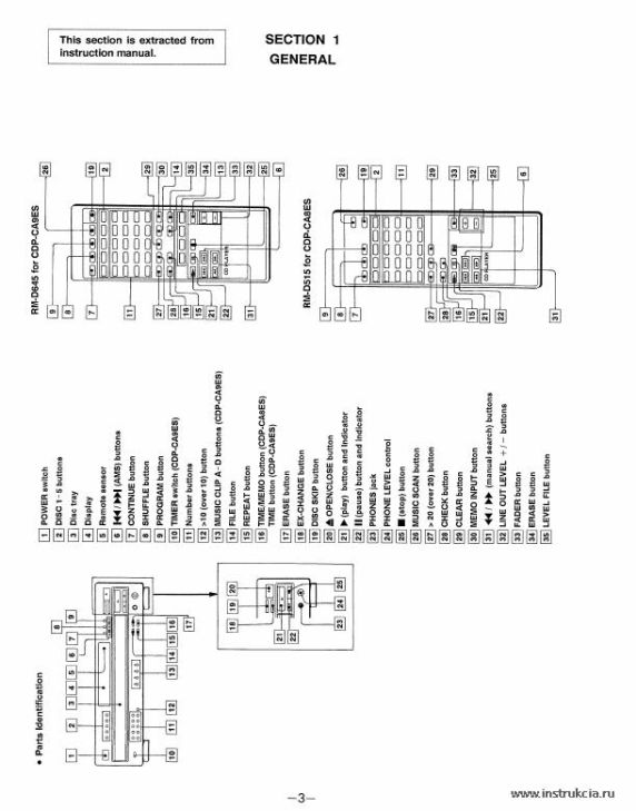Сервисная инструкция Sony CDP-CA8ES, CDP-CA9ES