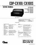 Сервисная инструкция SONY CDP-CX100