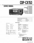 Сервисная инструкция SONY CDP-CX153