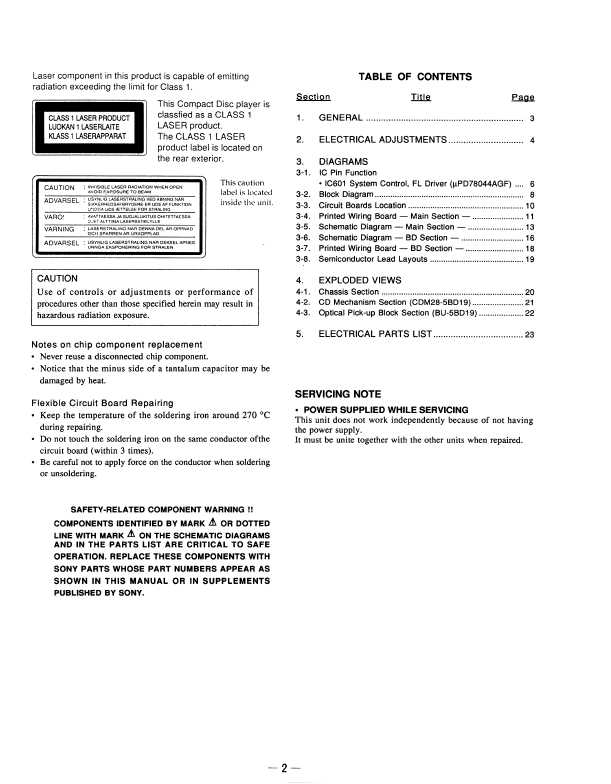 Сервисная инструкция Sony CDP-EX10