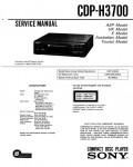 Сервисная инструкция Sony CDP-H3700