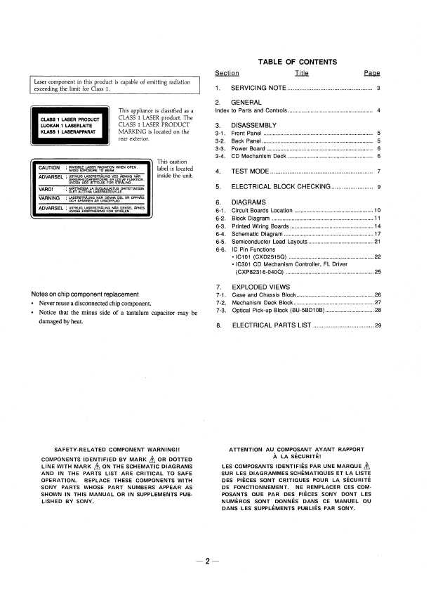 Сервисная инструкция Sony CDP-H7900