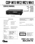 Сервисная инструкция Sony CDP-M11, CDP-M12, CDP-M21, CDP-M41