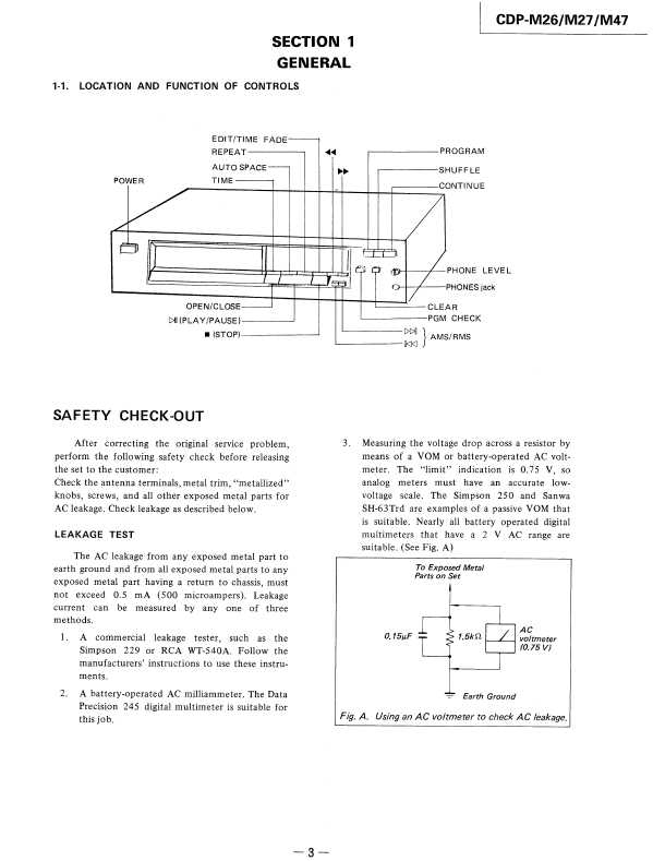 Сервисная инструкция Sony CDP-M26, CDP-M27, CDP-M47