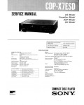 Сервисная инструкция Sony CDP-X7ESD