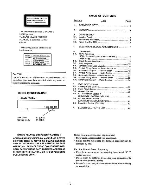 Сервисная инструкция Sony CDP-XA5ES