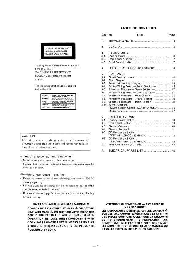 Сервисная инструкция Sony CDP-XA7ES