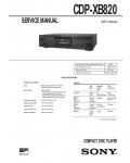 Сервисная инструкция Sony CDP-XB820