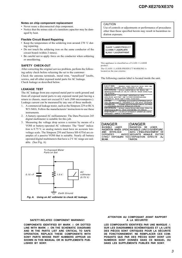Сервисная инструкция Sony CDP-XE330