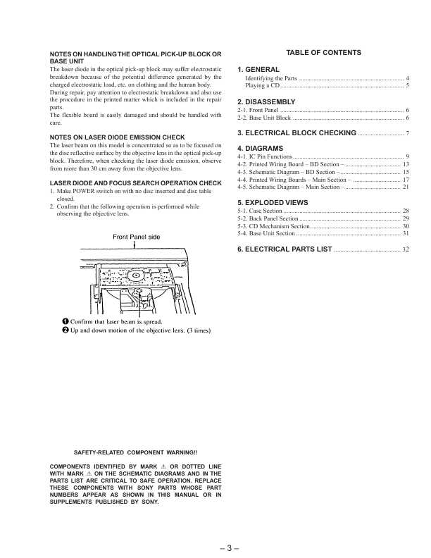 Сервисная инструкция Sony CDP-XE400, CDP-XE500