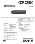 Сервисная инструкция Sony CDP-XE800