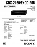 Сервисная инструкция SONY CDX-2160, EXCD-206