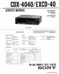 Сервисная инструкция SONY CDX-4040, EXCD-40