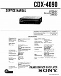 Сервисная инструкция SONY CDX-4090