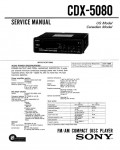 Сервисная инструкция Sony CDX-5080