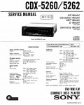 Сервисная инструкция SONY CDX-5260, 5262