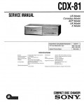 Сервисная инструкция SONY CDX-81