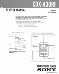 Сервисная инструкция SONY CDX-A30RF