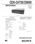 Сервисная инструкция Sony CDX-C4750, CDX-C6600
