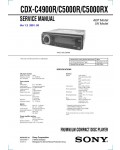 Сервисная инструкция Sony CDX-C4900R, CDX-C5000R, CDX-C5000RX