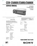 Сервисная инструкция Sony CDX-C5000X, CDX-C5005, CDX-C6800X