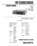 Сервисная инструкция Sony CDX-C5500, CDX-C5604X