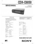 Сервисная инструкция Sony CDX-C6850