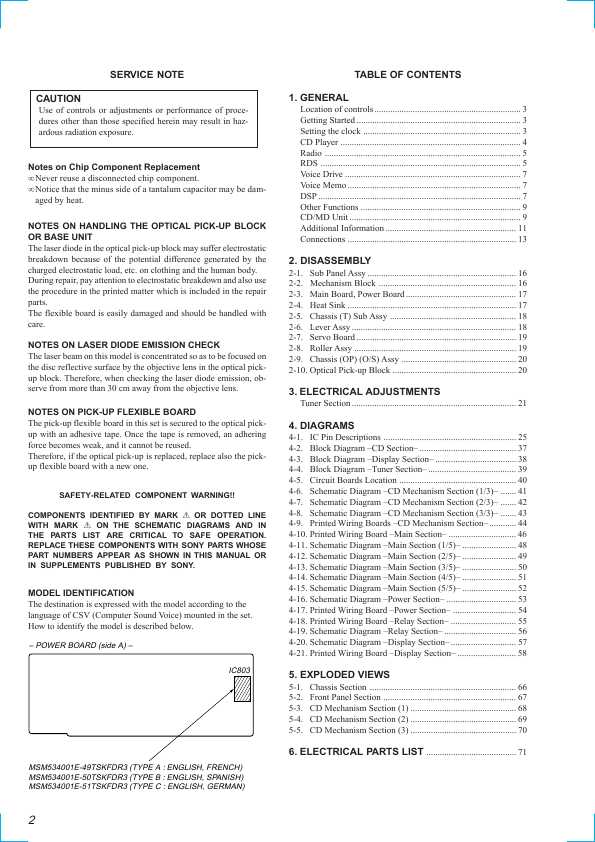 Сервисная инструкция Sony CDX-C8850R