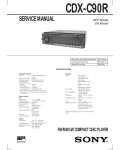 Сервисная инструкция Sony CDX-C90R