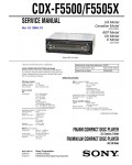 Сервисная инструкция Sony CDX-F5500, CDX-F5505X