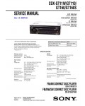Сервисная инструкция Sony CDX-GT11W, CDX-GT110, CDX-GT160, CDX-GT160S