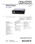 Сервисная инструкция Sony CDX-GT272