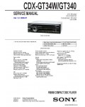 Сервисная инструкция SONY CDX-GT34W, GT340