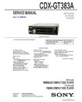 Сервисная инструкция SONY CDX-GT383A