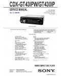 Сервисная инструкция SONY CDX-GT43IPW, GT430IP