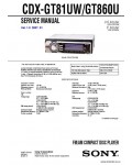 Сервисная инструкция SONY CDX-GT81UW, GT860U