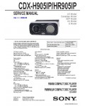 Сервисная инструкция SONY CDX-H905IP, HR905IP