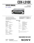 Сервисная инструкция Sony CDX-L510X