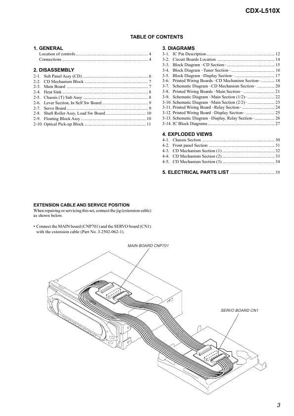 Сервисная инструкция Sony CDX-L510X