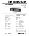 Сервисная инструкция Sony CDX-L600X, CDX-L630X