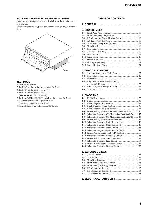 Сервисная инструкция Sony CDX-M770