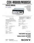 Сервисная инструкция Sony CDX-M8800, CDX-M8805X