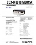 Сервисная инструкция SONY CDX-M8810, M8815X