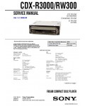 Сервисная инструкция SONY CDX-R3000, RW300 V1.2
