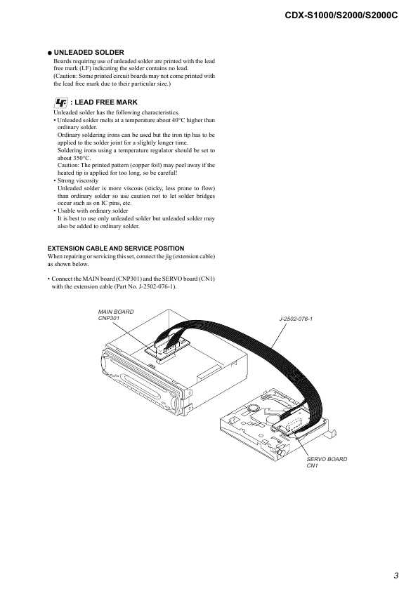 Сервисная инструкция Sony CDX-S1000, CDX-S2000