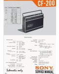 Сервисная инструкция SONY CF-200, SCH