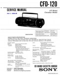 Сервисная инструкция SONY CFD-120