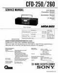 Сервисная инструкция SONY CFD-250, 260